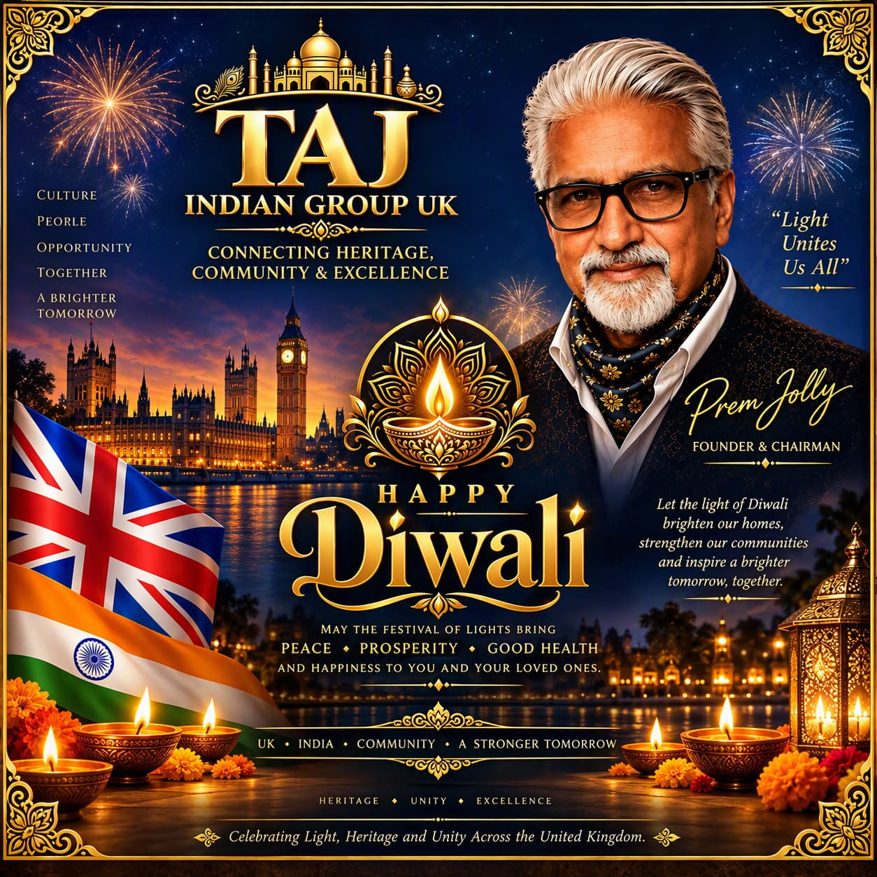 TAJ Indian Group UK - Happy Diwali